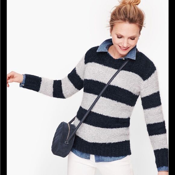 NWT ULTRA PLUSH STRIPE SWEATER - Picture 1 of 5